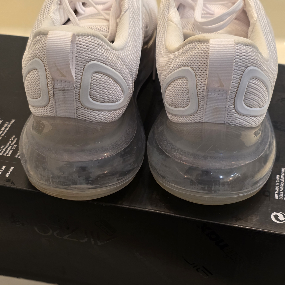 Nike Air Max 720 White and Gray Sneakers - Picture 5 of 8